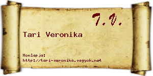 Tari Veronika névjegykártya